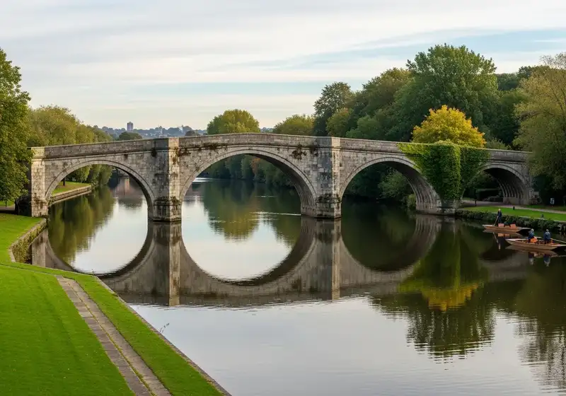 Trent Bridge cricket ground and the River Trent